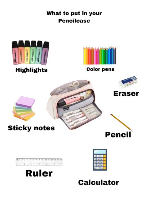 How To Organize Your Pencil Case, What To Put In Your Pencil Case List, What I Have In My Pencil Case, What You Need In Your Pencil Case, What To Pack In Your Pencil Case, Pencil Case Checklist, What To Have In Your Pencil Case, Pencil Case Essentials List, Pencil Case List