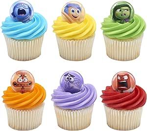 DecoPac Disney & Pixar's Inside Out 2 Bursts of Emotion Rings, Multicolored Cupcake Decorations, Food Safe Cupcake Toppers – 24 Pack Zendaya Birthday, Pixar Inside Out, Movie Themed Party, Cupcake Decorations, Birthday Places, Inside Out 2, Decorator Icing, Edible Cake Toppers, Edible Cake