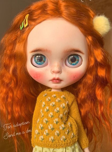 missedithdolls Dolly Mixture, Middie Blythe, Blythe Custom, Ooak Dolls, Blythe Doll, Blythe Dolls, Red Hair, Butterflies, Dolls