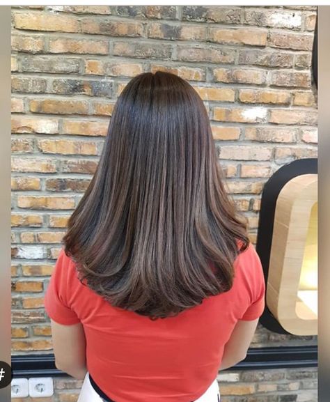 Asian Haircut Layers Straight Hair, Deep U Cut Haircut, Long Asian Haircut Straight, Deep U Haircut, Asian Medium Length Hair With Layers Straight, Asian Layered Hair Medium Straight, Asian Haircut Long Straight Black Hair, U Haircut, Diy Haircut