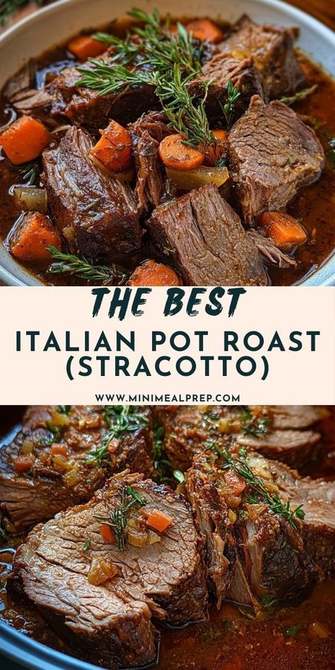 This slow-cooked Italian pot roast is infused with rich red wine, garlic, and herbs, resulting in a tender and savory dish that’s perfect for cozy dinners or special occasions. Roast Beef Crock Pot Recipes, Italian Pot Roast, Crockpot Roast Recipes, Perfect Pot Roast, Christmas Holiday Recipes, Italian Roast, Beef Pot Roast, Foods To Cook, Passed The Test