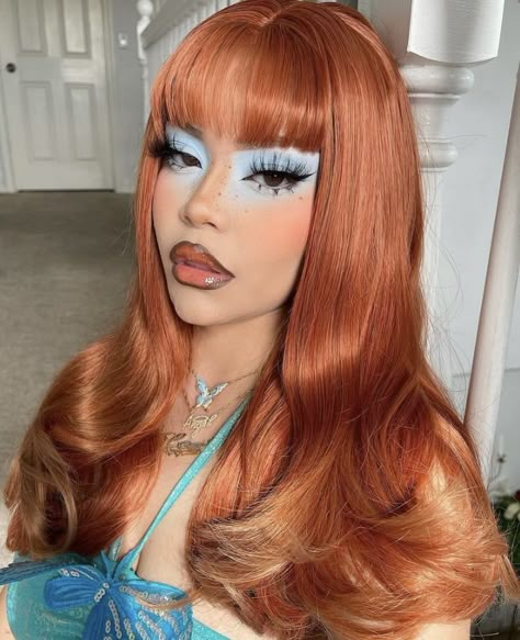 Makeup Looks, A Woman, Makeup, Red, Hair, Blue, Instagram, Make Up, Make Up Looks