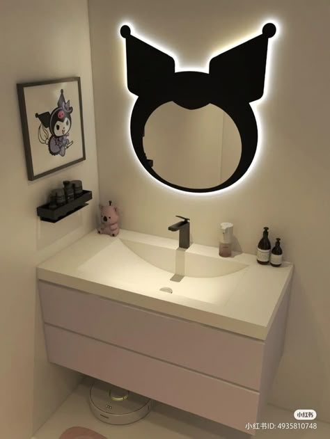 Kuromi Room Decor, Kuromi Room, Kuromi Aesthetic, Hello Kitty Rooms, Cute Diy Room Decor, Cute Bedroom Decor, Cute Room Ideas, Room Design Bedroom, Dream Room Inspiration