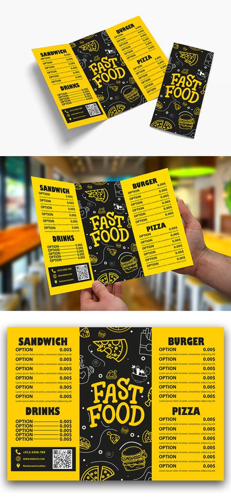 Fast food menu design :: Behance Menu Fast Food Design, Fast Food Menu Design Ideas, Fast Food Menu Design, Fast Food Restaurant Design, Pizza Menu Design, Cafe Menu Design, Cheesy Pizza, Menu List, Pizza Menu