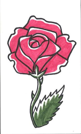 Pink Drawings Easy, Rose Simple Drawing, Pink Drawings, Pencil Collection, Rose Drawing Simple, Senior Posters, Rose Simple, Pink Drawing, Rose Images