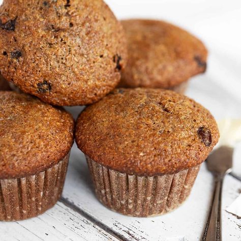 These buttermilk bran muffins are everything you expect and want in a bran muffin. Made with natural wheat bran and refrigerator friendly! Refrigerator Bran Muffin Recipe, Buttermilk Bran Muffins, Wheat Bran Muffins, Refrigerator Bran Muffins, Banana Bran Muffins, Date Muffins, Bran Muffin, Buttermilk Muffins, Bran Muffin Recipes