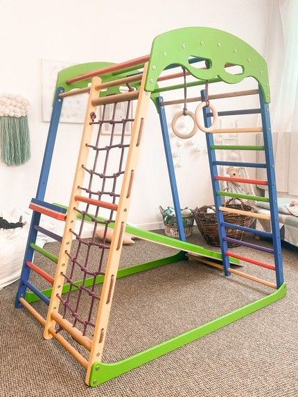 Swedish Ladder, Playground Climber, Toddler Climbers, Indoor Playroom, Furniture For Kids, Wooden Playground, Toddler Montessori, Basement Playroom, Indoor Gym