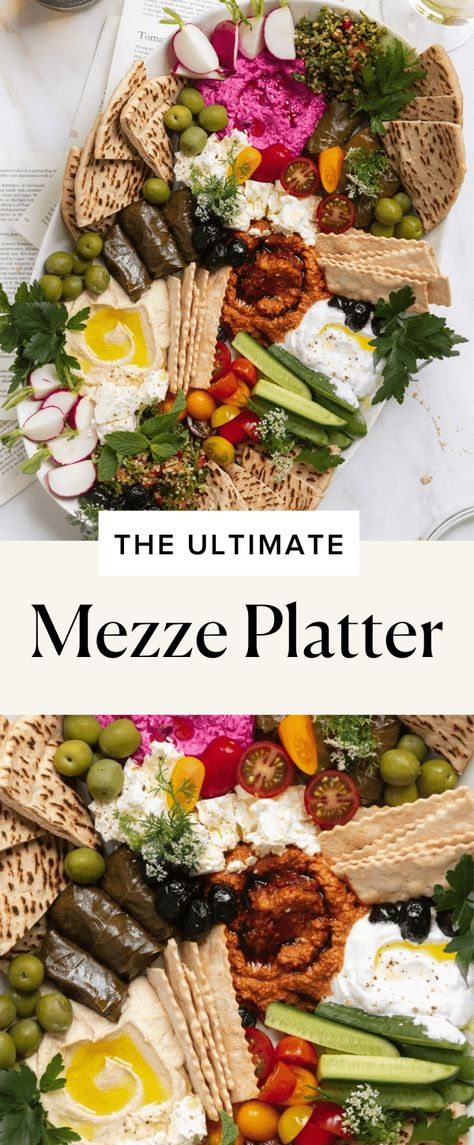 Greek Food Buffet Ideas, Predinner Snacks, Mezze Platter Ideas, Mediterranean Dips, Mediterranean Table, Greek Meze, Meze Platter, Mezze Platter, Mediterranean Appetizers