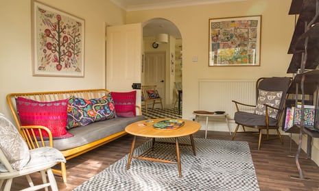 Ercol furniture, Margot Selby cushions and a steel bookcase in the day room. Ercol Furniture, Day Room, Bent Wood, Table Style, Best Interior, Victorian Homes, The Guardian, Table And Chairs, Office Furniture