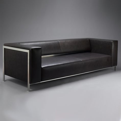 Hatt Sofa at Urban Avenue | http://urbanavenue.co.uk Metal Sofa Design Modern, Office Sofa Design, Ultra Modern Furniture, Minimalist Furniture Design, Industrial Sofa, Steel Sofa, Welded Furniture, Metal Sofa, Metal Furniture Design