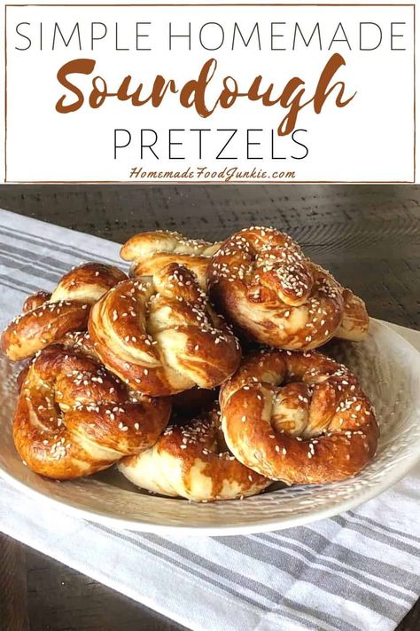 Homemade Sourdough Pretzels | Homemade Food Junkie Pretzels Homemade, Sourdough Pretzel Recipe, Sour Bread, Homemade Pretzels Recipe, Sourdough Pretzel, Sourdough Pretzels, Conscious Eating, Starter Ideas, Simple Sourdough