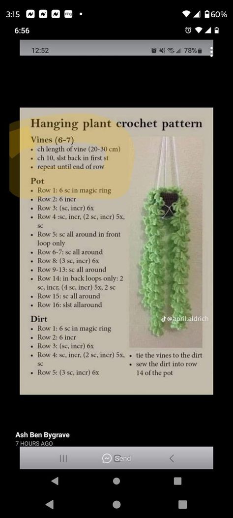 Plant Crochet, Crochet Hack, Crochet Tutorial Pattern, Quick Crochet Patterns, Easy Crochet Projects, Crochet Plant, Crochet Business, Crochet Design Pattern, Beginner Crochet Projects