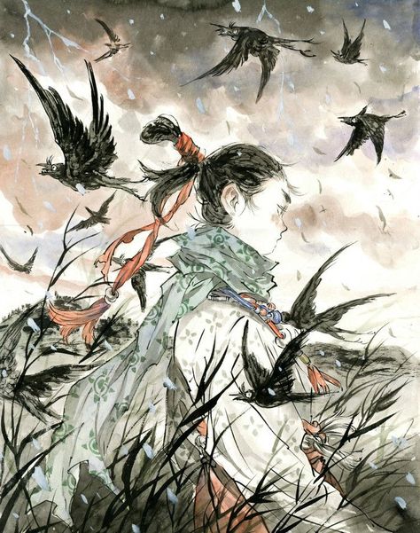 Zao Dao, 판타지 아트, Ink Illustrations, Art Icon, Art Inspiration Drawing, Artist Painting, Creature Art, Asian Art, Aesthetic Art