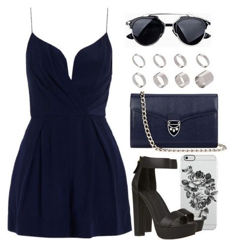 Blue Dress Outfit, New Fashion Style, Mode Ulzzang, Outfit Polyvore, Ideas Clothes, Elegante Casual, Clothes Summer, Trendy Clothes, Looks Chic