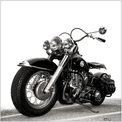 Now THIS is an awesome bike. Harley Davidson Old School. Bike Harley, Hd Motorcycles, Vintage Harley Davidson Motorcycles, Harley Davidson Panhead, Harley Davidson Bike, Bike Pics, Pen Art Drawings, Davidson Bike, Harley Bikes