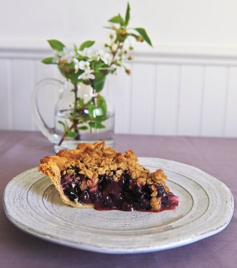 Recipe: Farmer's Saskatoon Pie | Canadian desserts, Saskatoon berries, pie recipes, taste of the Prairies, comfort food recipes, pie dough recipes, baking, Giselle Courteau, food, Duchess Bake Shop: French-Inspired Recipes from Our Bakery to Your Home cookbook Saskatoon Pie, Saskatoon Recipes, Saskatoon Berry Recipe, Country Salad, Prairie Recipes, Saskatoon Berry Pie, Poutine Recipes, Saskatoon Berry, Crumble Tart