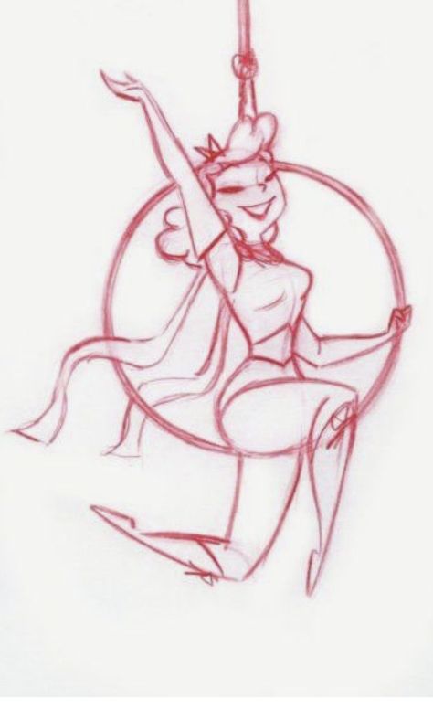 Tightrope Pose Reference, Trapeze Poses Drawing, Circus Theme Drawing, Circus Acrobat Drawing, Circus Poses Reference, Circus Doodles, Working At Disney, Circus Drawing, Steve Thompson