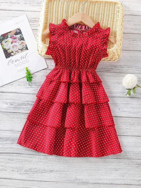 African Dresses For Kids, Red Summer Dresses, Frock Patterns, Kids Dress Wear, Baby Dress Patterns, Girl Dress Patterns, Kids Fashion Dress, Layered Dress