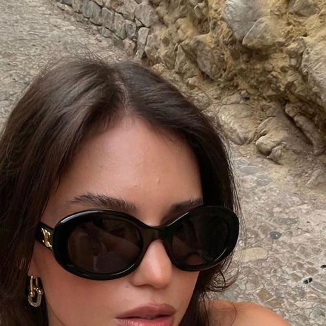 CRISTINA HUDA on Instagram: "Hi mid-summer 🤍" Retro Sunglasses Women, Oval Sunglasses, Retro Sunglasses, Celine Sunglasses, One Shoulder Tops, Linen Top, Classic Elegance, Stylish Accessories, Retro Inspired