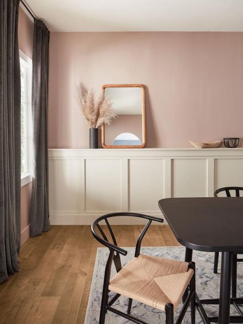 Pink Paint Colors Sherwin Williams, 2024 Color Palette, Pink Painted Walls, Pink Accent Walls, Pink Paint Colors, Peach Walls, Craftsman Interior, Sherwin Williams Colors, Perfect Paint Color