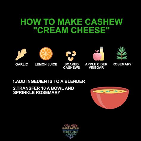 HOW TO MAKE CASHEW CREAM CHEESE Cashew Cream Cheese, Rosemary Garlic, Cashew Cream, Cheese Dip, Living A Healthy Life, Vegetarian Cheese, Apple Cider Vinegar, Lemon Juice, Cashew