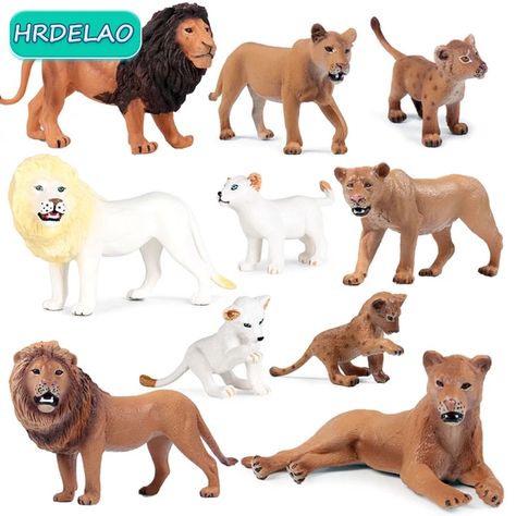 Animal Figurine Toys, Dinosaur Figures, Lion Cubs, King Lion, Dinosaurs Figures, Wild Forest, Lion Cub, Forest Animal, Toys For Children