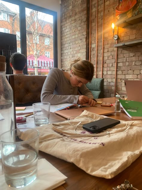 Coffee Shop Revision, Private School Teacher Aesthetic, Grammar School Aesthetic, Cafe Studying Aesthetic, Revising Aesthetic, Group Study Aesthetic, French School Aesthetic, Studying French Aesthetic, Culinary School Aesthetic