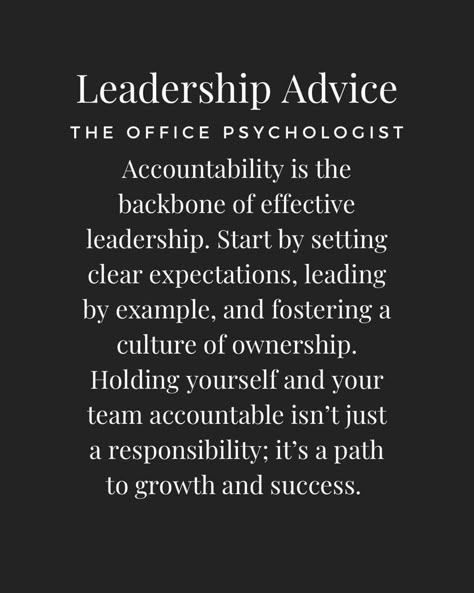 Leadership isn’t just about guiding a team; it’s about accountability—accountability to oneself and to those you lead. If you find it challenging to hold yourself and your team accountable, you’re not alone. However, this is a crucial aspect of effective leadership. Begin by setting clear expectations. Make sure your team understands their roles, responsibilities, and the standards of performance. Lead by example; your actions should reflect the values and expectations you set. Foster a cultur Leadership Vs Boss, Leadership Ideas Team Building, Challenges At Work Quotes, Lead By Example Quotes Leadership, High Reliability Organization, Be The Example Quotes, Leadership Accountability Quotes, Value Employees Quotes, Team Leadership Quotes