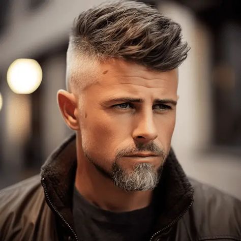 Textured Crop with High Skin Fade Side Haircut, Top Haircuts For Men, High Fade Haircut, High Skin Fade, Mens Hairstyles With Beard, Beard Styles Short, Gents Hair Style, Short Beard, Faded Hair