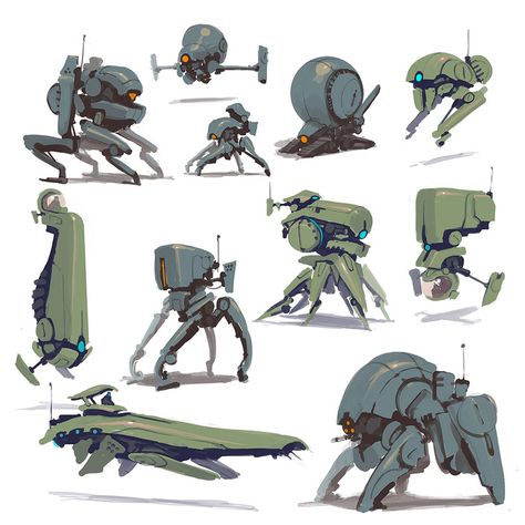 Machine Thumbnails Futuristic Vehicles, Cool Robots, Arte Robot, Arte Cyberpunk, Robot Design, Robots Concept, Robot Art, Robot Concept Art, Ex Machina