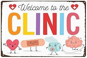 Durable Metal Sign - 8"x12" Welcome to The Clinic Sign School Health Office Poster Pediatric Clinic Decor Printable Health Room Custom School Nurse Gift Use Indoor/Outdoor-Great Gift and Decor Vintag School Nurse Posters Free Printable, School Nurse Door Sign, School Health Office, Nurse Door Sign, School Nurse Elementary, School Nurse Posters, School Nurse Door, Pediatrics Office, Nurse Bulletin Board