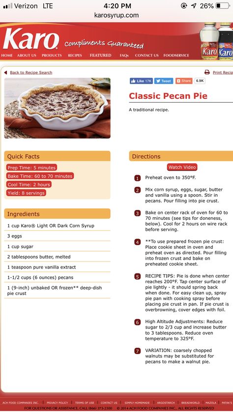 Karo Syrup Pecan Pie, Karo Pecan Pie, Pecan Pie Without Corn Syrup, Sugar Free Pecan Pie, Chocolate Pecan Pie Recipe, Montana Kitchen, Easy Pecan Pie, Southern Pecan Pie, Karo Syrup