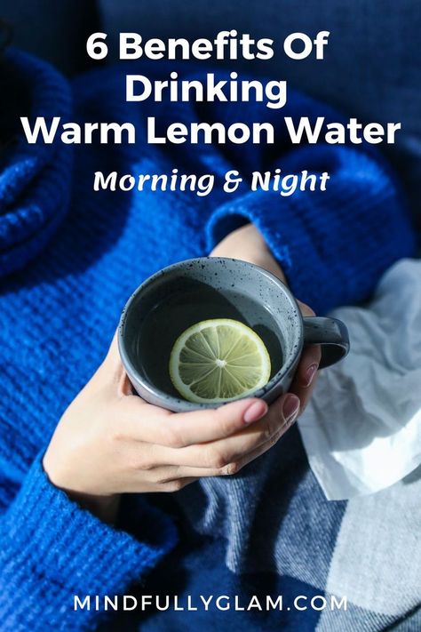 6 Health Benefits of Drinking Warm Water With Lemon, Warm Lemon Water Benefits, How to Make Warm Lemon Water, Healthy Lifestyle Motivation, Warm Water With Lemon Mornings Nights, Self Care Routine Hot Lemon Water Benefits, Warm Lemon Water Benefits, Lemon Water At Night, Benefits Of Drinking Warm Water, Warm Water Benefits, Hot Water Benefits, Lemon Water Recipe, Drinking Warm Lemon Water, Lemon Water In The Morning