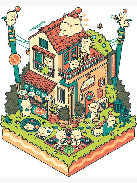 Animal Crossing Pixel Art, Isometric House, Isometric Design, Isometric Illustration, House Illustration, Composition Design, House Drawing, Prop Design, Art And Illustration