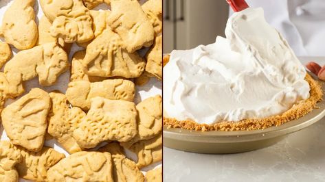 Animal Crackers Make Great Pie Crust | America's Test Kitchen Animal Cracker Crust Recipe, Animal Cracker Pie Crust, Animal Cracker Crust, Gluten Free Animal Crackers, Cheesecake Crust Recipe, Gluten Free Pecan, Pie Crust Uses, Apple Slab Pie, Animal Cracker