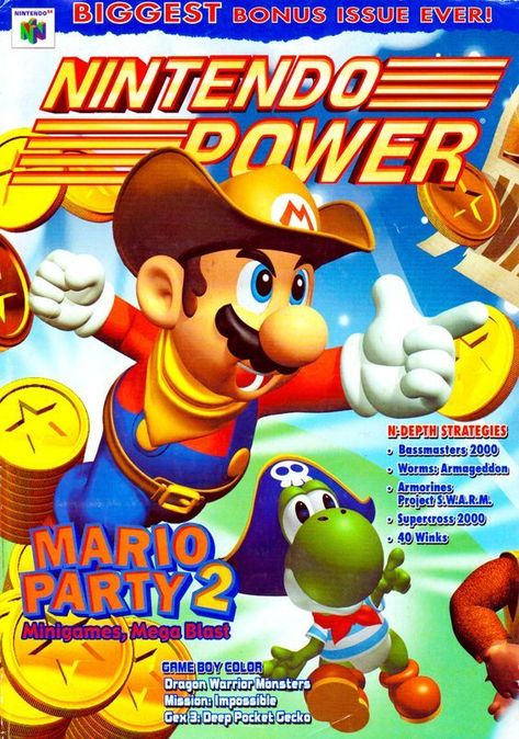 Nintendo 64 Nintendo Power Magazine, Classic Nintendo, Nintendo Power, Video Game Magazines, Gaming Magazines, Nintendo Sega, Retro Gaming Art, Dragon Warrior, Vintage Video Games