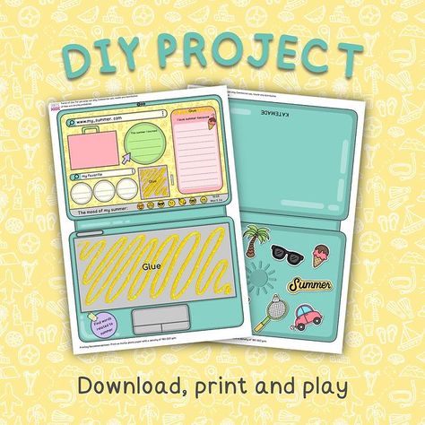 Printable DIY Projects Kids Activities on Instagram: "My Summer‘ is here, your perfect companion to capture all those special summer memories. Available in English, Ukrainian, Spanish, and…" Diy Projects Kids, Diy Laptop, Diy Projects For Kids, Diy Crafts For Kids Easy, Summer Memories, Illustrators On Instagram, My Summer, Summer Is Here, Printable Diy