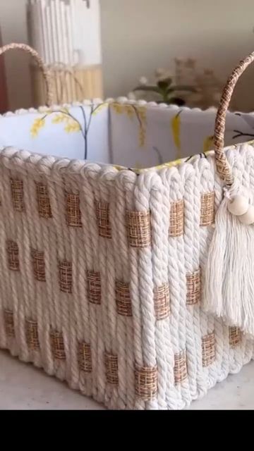 Simpul Makrame, Basket Weaving Diy, House Wife, Diy Boho Decor, My Daily Life, Mother Of Two, Jute Crafts, Rope Crafts Diy, Diy Basket