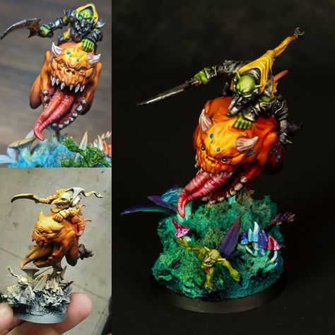 Gloomspite Gitz Paint Scheme, Warhammer Greenskins, Warhammer Marine, Rpg Figures, Gloomspite Gitz, Warhammer Armies, 40k Orks, Dnd Minis, Game Workshop