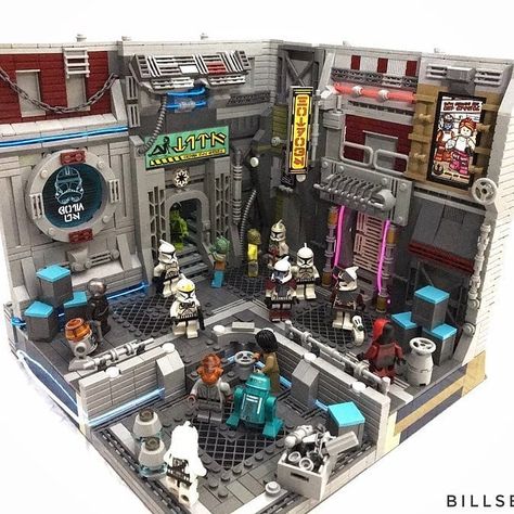 LEGO@instagram on Instagram: “Coruscant Underworld  Build and design by @billsbrickz  #legofriends #AFOL #lego #legostagram #bricks #legoworld #toyphotography…” Coruscant Underworld, Custom Lego Star Wars, Lego Star Wars Moc, Cheap Lego, Lego Clones, Star Wars Set, Lego Pictures, Lego Lego, Lego Space