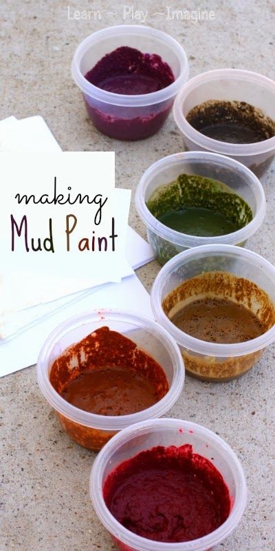 Mud Paint Recipe, Mud Paint, Boredom Busters For Kids, Craft Recipes, Paint Recipe, Homemade Paint, Kids Motor Skills, Sensory Art, Spring Crafts For Kids