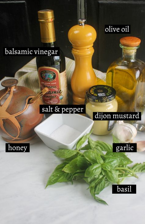 Basil Balsamic Vinaigrette, Specialty Salads, Basil Vinaigrette Dressing, Balsamic Vinaigrette Dressing Recipe, Grilled Quesadilla, Balsamic Vinegarette, Deli Ideas, Lemon Basil Vinaigrette, Salads Ideas