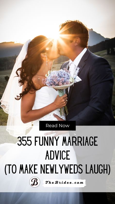 355 Funny Marriage Advice (to Make Newlyweds Laugh) Wedding Memes Funny, Best Marriage Advice Funny, Wedding Jokes For Mc, Funny Advice For The Bride, Funny Marriage Advice Humor, Marriage Tips Funny, Marriage Advice Funny, Marriage Advice Quotes Newlyweds, Marriage Advice Quotes Newlyweds Funny