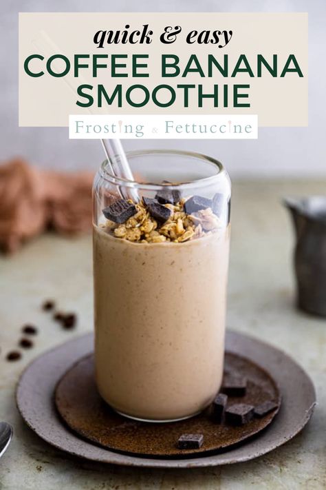 Quick & Easy Coffee Banana Smoothie Banana Espresso Smoothie, Coffee Banana Smoothie Recipes, Morning Milkshake Breakfast, Banana Coffee Smoothie, Coffee Smoothie Healthy, Coffee Banana Smoothie, Morning Smoothie Recipes, Coffee Smoothie Recipes, Bullet Recipes