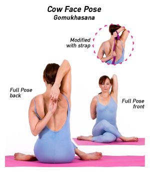 open up shoulders cow face pose Seated Yoga, Diary Of A Fit Mommy, Cow Face Pose, Face Pose, Yoga Tutorial, Cow Face, Mommy Workout, Yoga Positions, How To Relieve Headaches