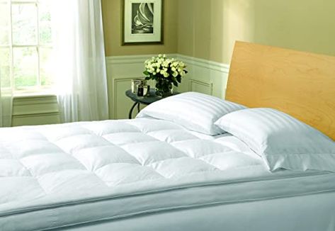 Blue Ridge Home Fashions 3'' Feather&Down Top Pillow Queen in White Color FEATHERBEDS/FIBERBEDS Box Construction, Feather Bed, Mattress Pad Cover, Mattress Toppers, Mattress In A Box, Hotel Suite, Memory Foam Mattress Topper, Mattress Pads, King Mattress