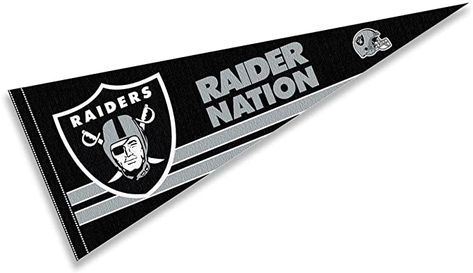 Amazon.com : WinCraft Las Vegas Raiders Raider Nation Pennant Banner Flag : Sports & Outdoors Football Fashion, Pennant Banner, Banner Flag, Raider Nation, Pennant Banners, Las Vegas Raiders, Porsche Logo, Decor Styles, Las Vegas