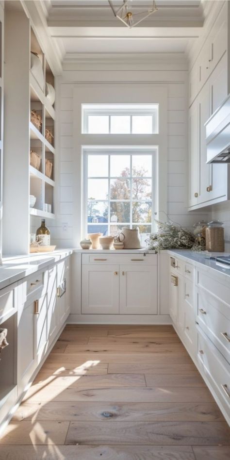 [object Object] Window In Pantry, Pantry Window, Pantry Door Ideas, Pantry Layout, Pantry Inspiration, House Pantry, Pantry Laundry Room, Hidden Pantry, Pantry Room