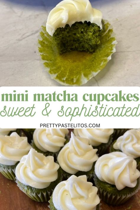 mini matcha cupcakes with a cream cheese frosting swirl Matcha Dessert Recipes, Matcha Cupcakes, Easy Summer Dessert Recipes, Easy Summer Dessert, Matcha Dessert, Simple Dishes, Matcha Recipes, Cupcakes With Cream Cheese Frosting, Matcha Recipe