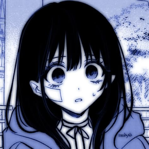 Manga Icon, An Anime, Black Hair, Light Blue, Green, Anime, Hair, Blue, Black